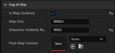 The Fog Manager's settings in the Details panel