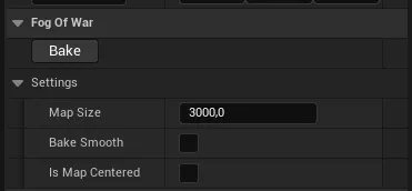The Map Baker actor's settings in the Details panel