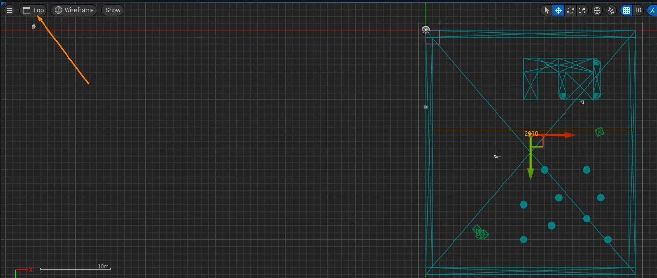 Measuring the map width in Top view