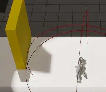 A vision occluder placed flat on the ground